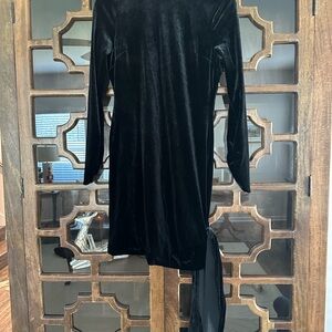 Likely Welcox Mini Dress in Black Velvet